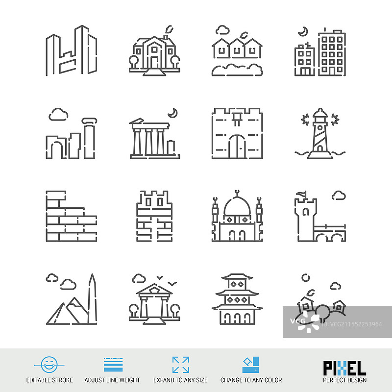 现代与古代建筑相关的建筑物图片素材