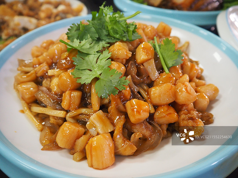 天津菜馆八珍豆腐特写图片素材