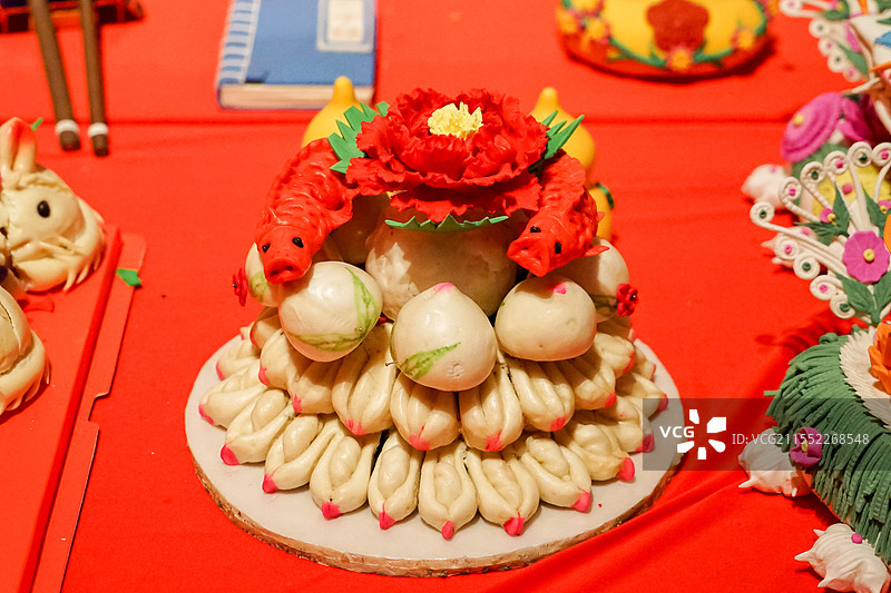 春节新年传统中式非遗面点花馍图片素材