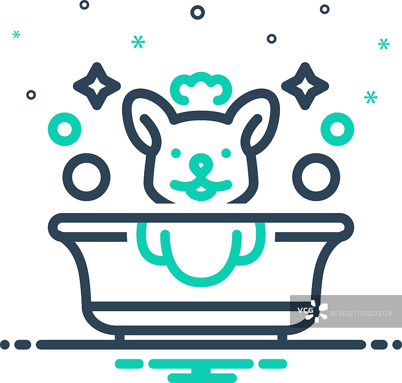 洗澡的狗图片素材