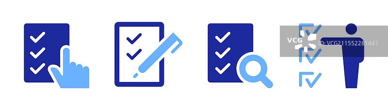 清单图标集合与剪贴板图片素材