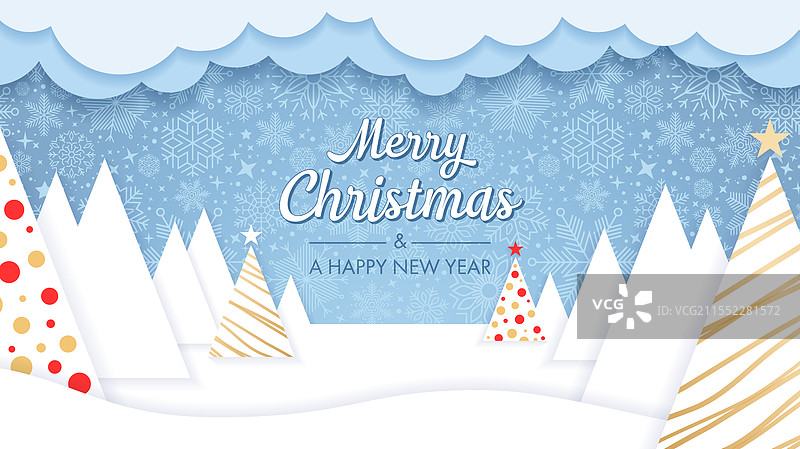 圣诞快乐，新年快乐（横向）图片素材