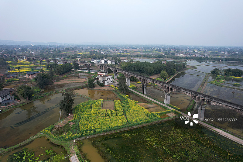 航拍四川省隆昌市胡家镇洪家村图片素材