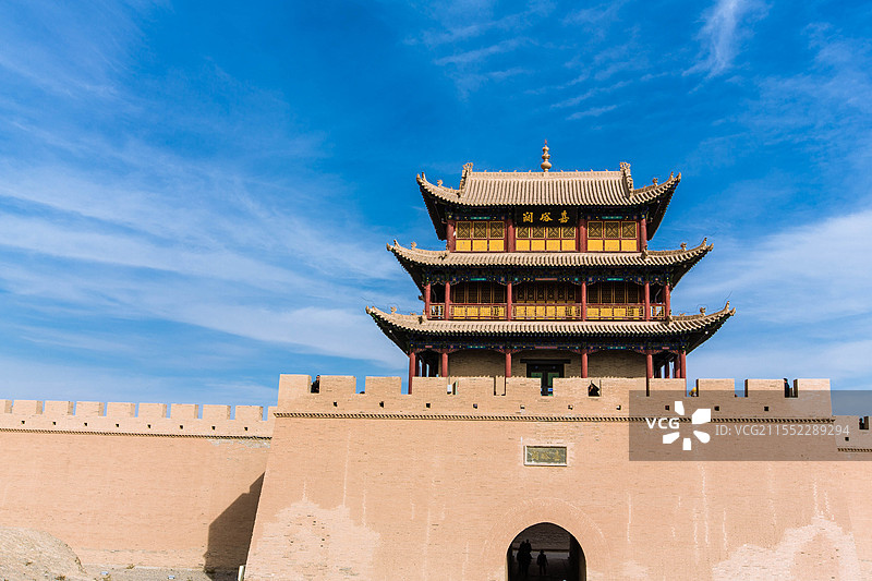 中国甘肃省嘉峪关市嘉峪关关城景观图片素材