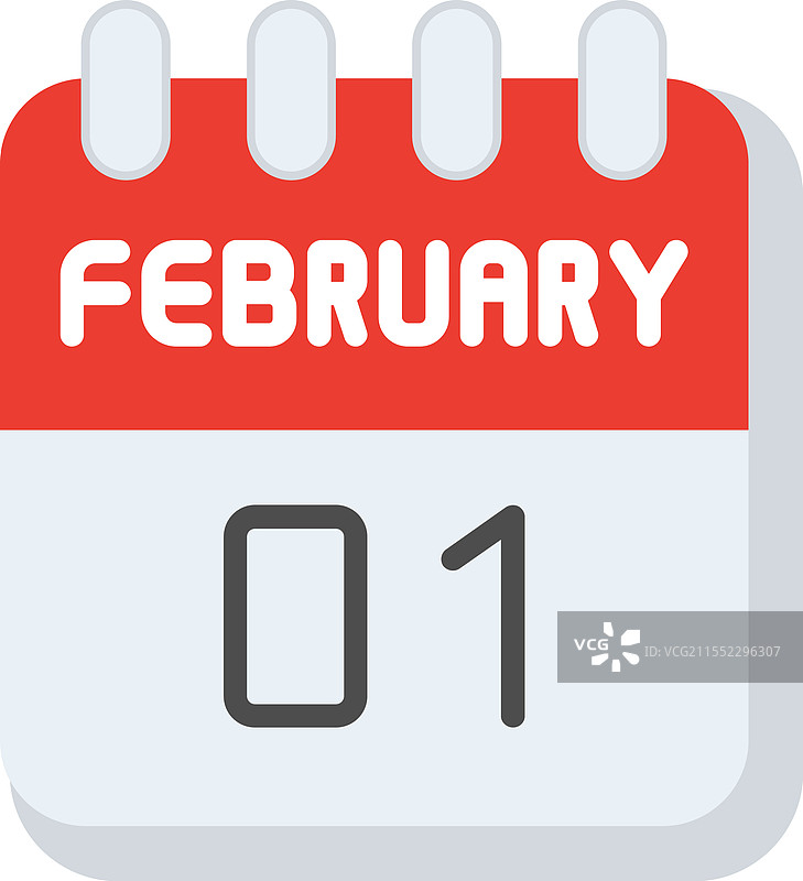 31号二月扁平图标设计图片素材