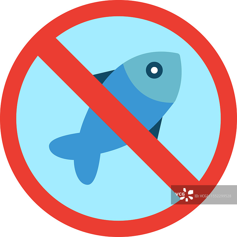 禁止钓鱼扁平图标设计图片素材