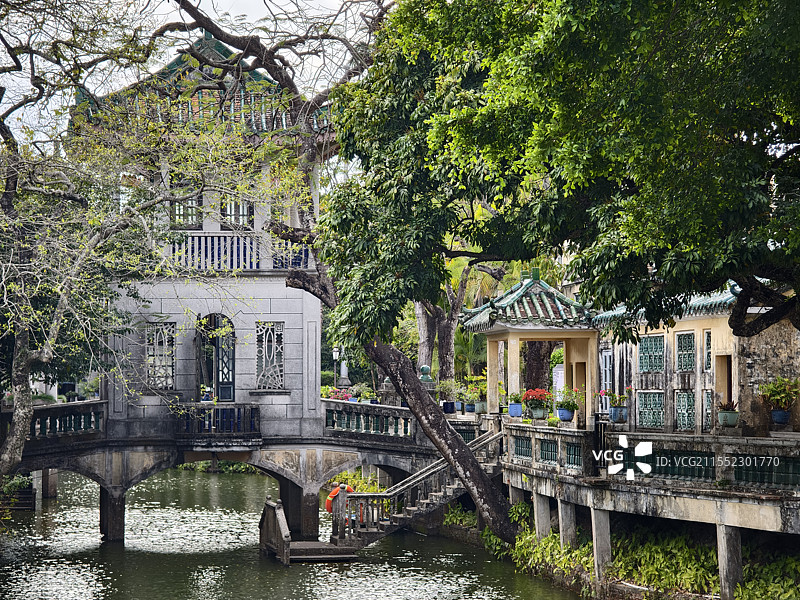 广东开平立园的园林风景图片素材