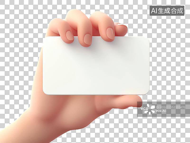 【AI数字艺术】手持名片图片素材