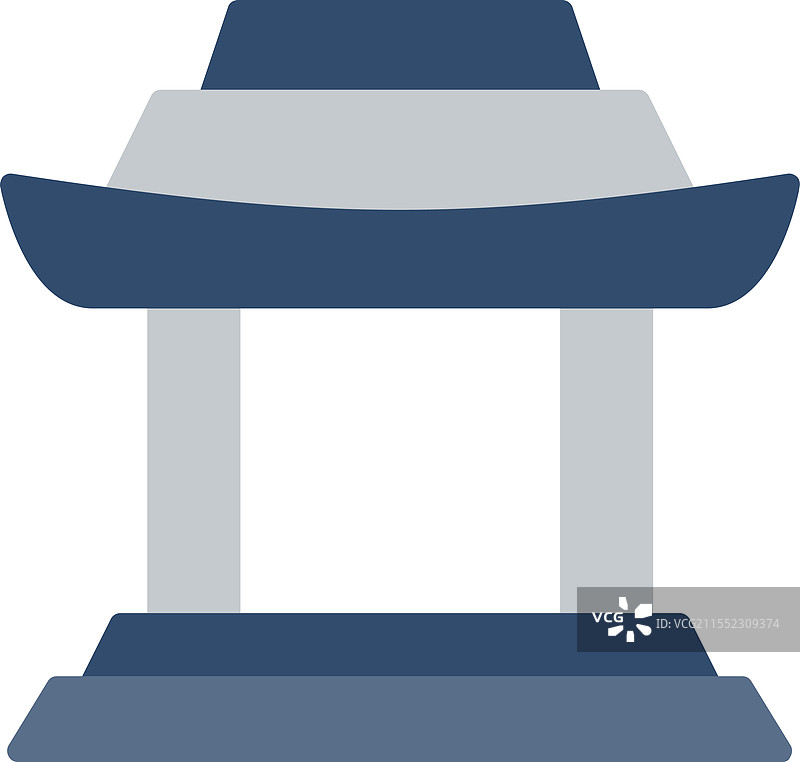 神社扁平图标设计图片素材