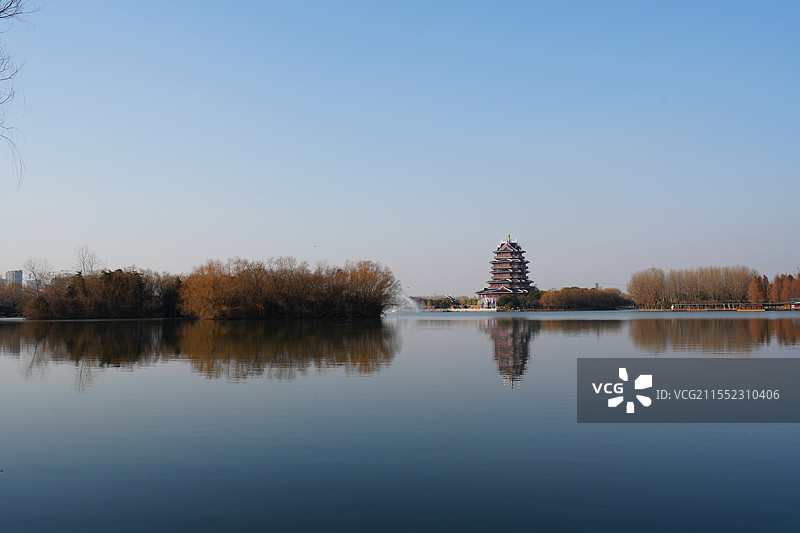 徐州市邳州沙沟湖公园图片素材