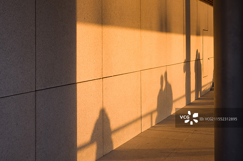 阳光照在墙上的影子图片素材
