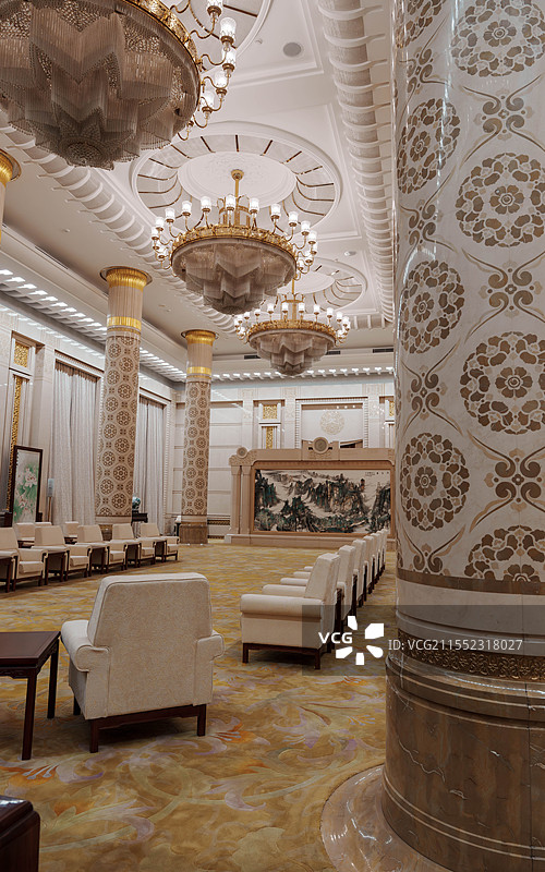 北京人民大会堂内部展厅图片素材