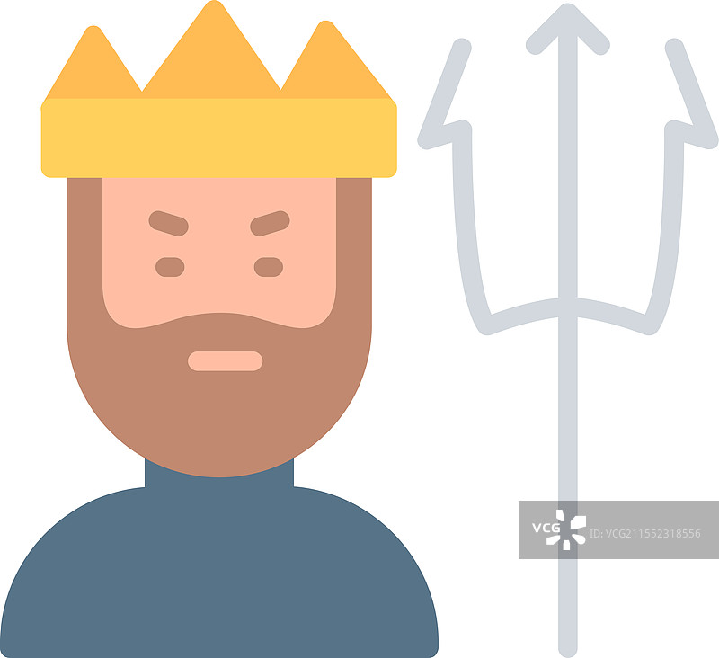 海神平面图标设计图片素材