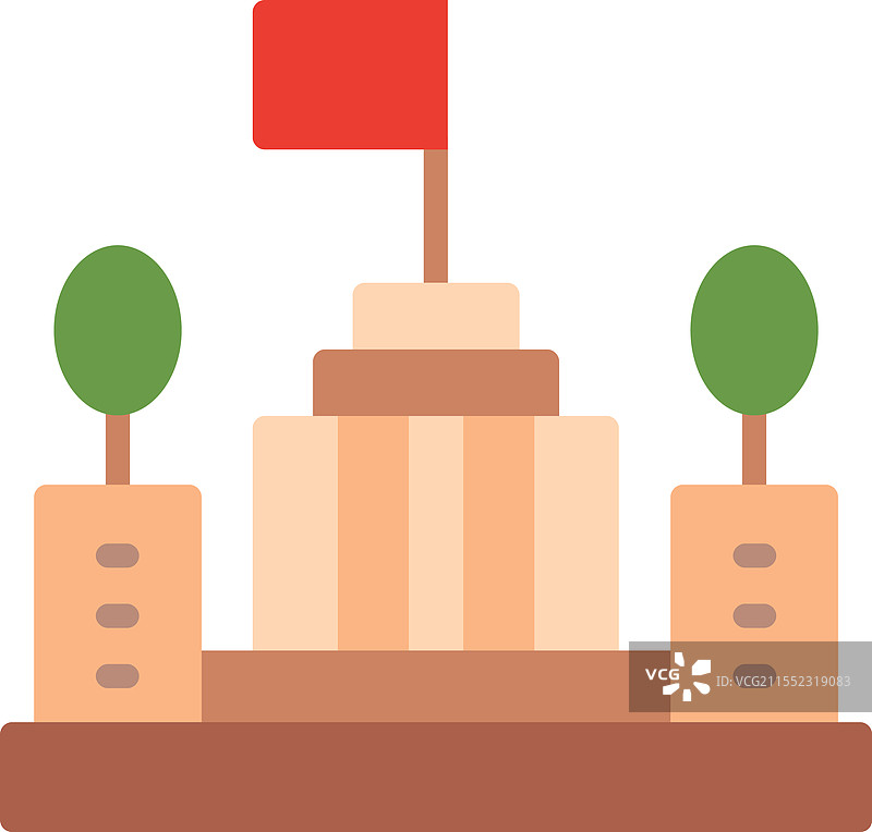 布拉迪斯拉发斯拉文纪念碑扁平图标设计图片素材