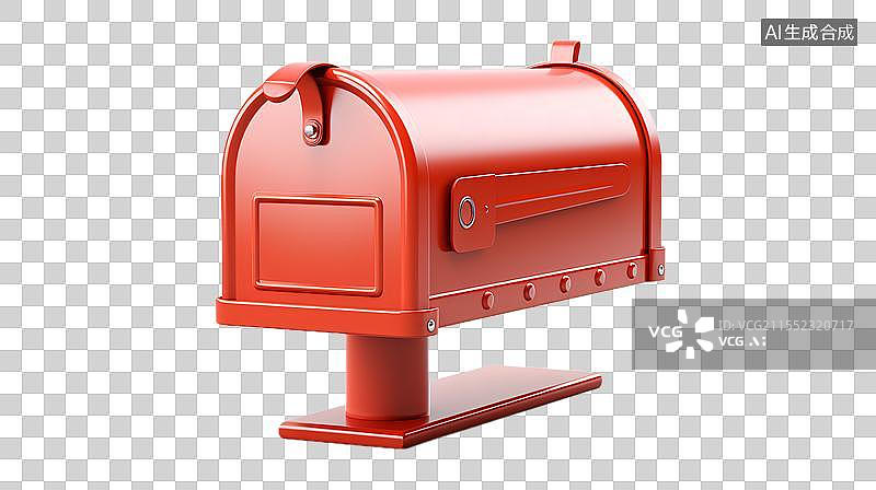 【AI数字艺术】复古红色邮筒 邮箱图片素材