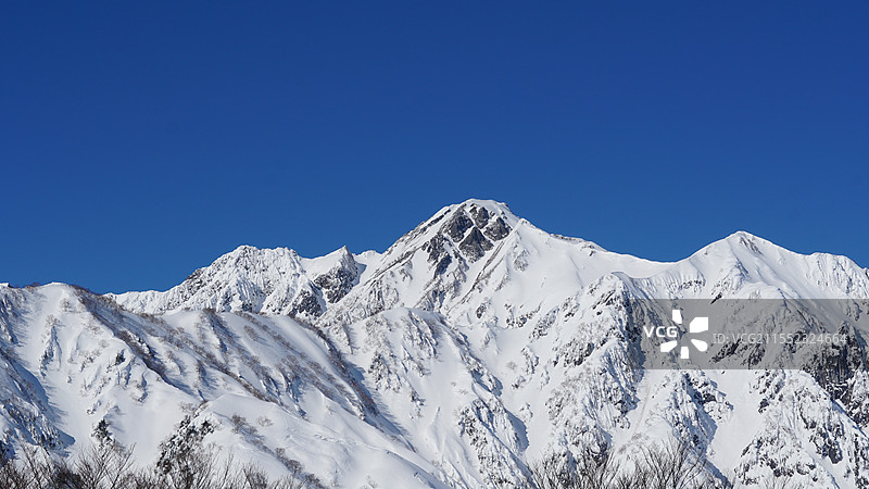 日本长野白马五龙滑雪场 白马三山图片素材