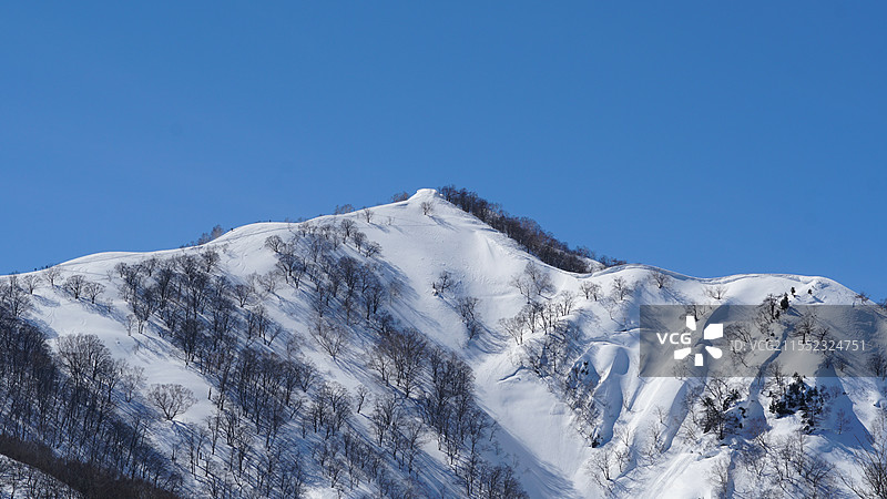 日本长野白马五龙滑雪场 白马三山图片素材