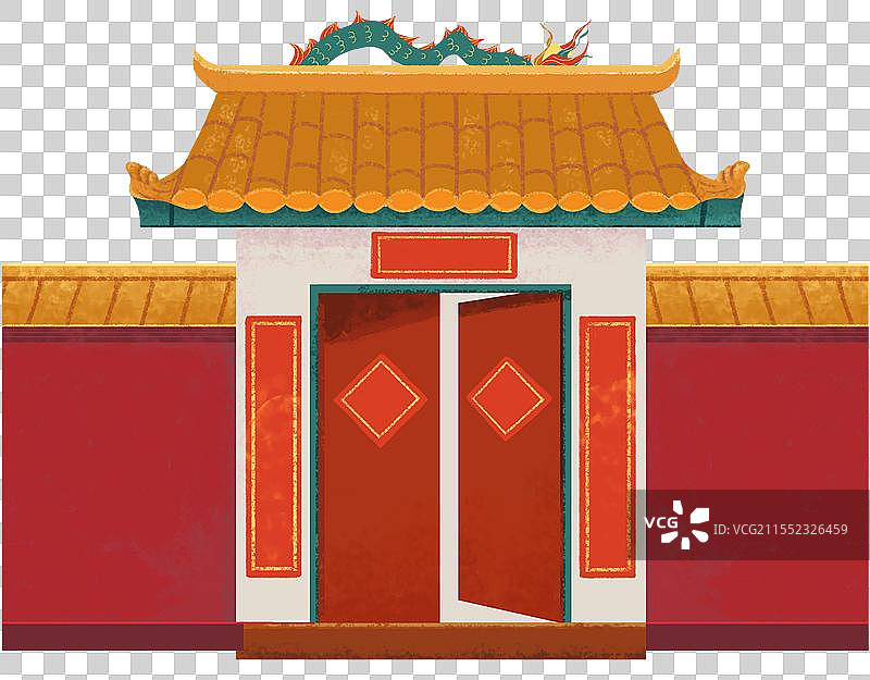 中式建筑大门图片素材