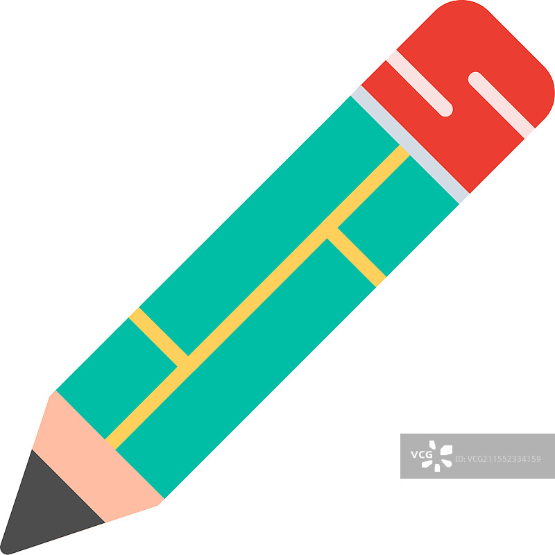 铅笔扁平图标设计图片素材