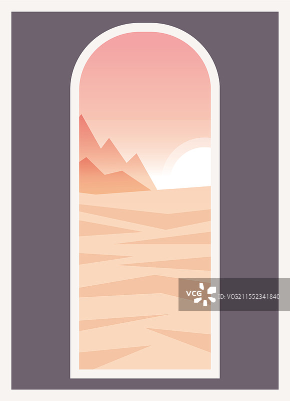 现代美学的山脉日出景观图片素材