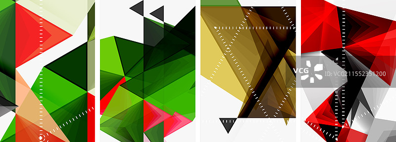 三角形混合几何概念海报设计图片素材