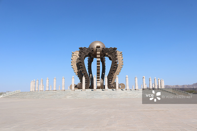 涿鹿黄帝城九龙柱三祖堂图片素材