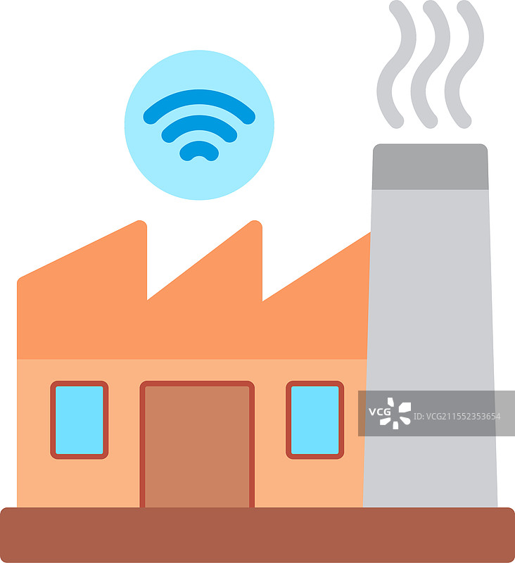 工厂扁平图标设计图片素材