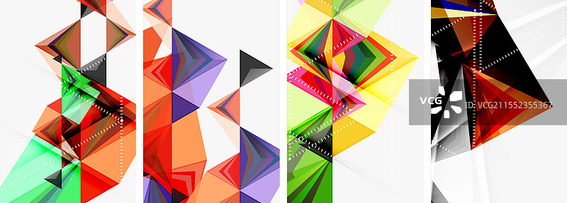 三角形混合几何概念海报设计图片素材