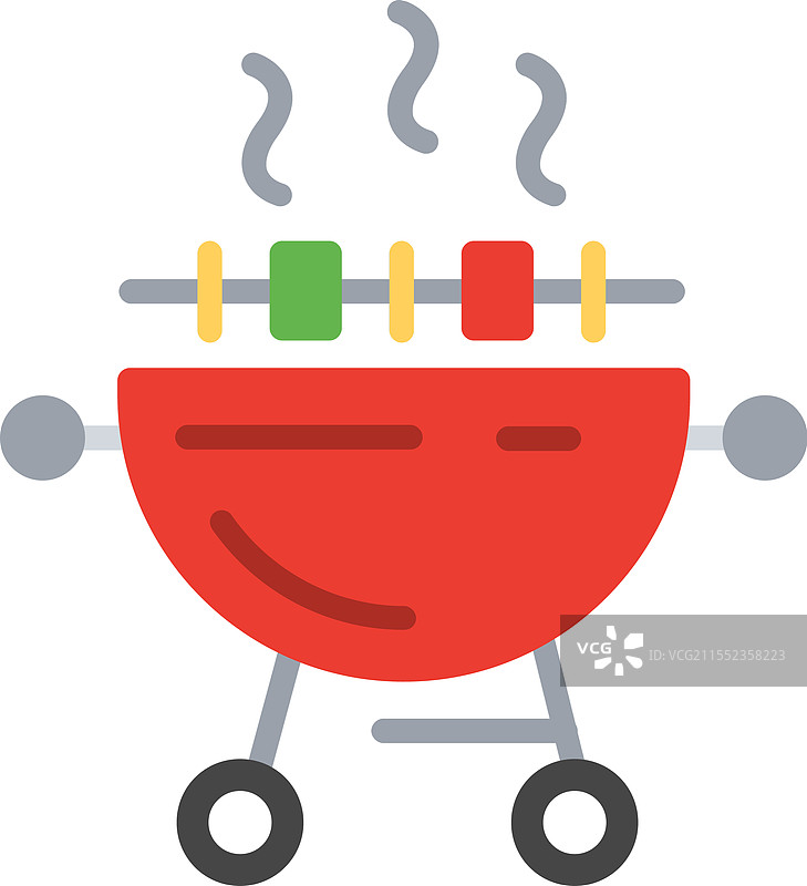 烧烤扁平图标设计图片素材