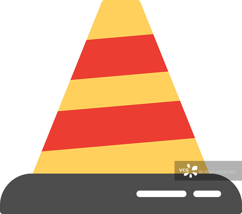 交通锥平面图标设计图片素材