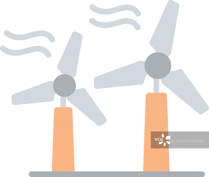 风能扁平图标设计图片素材