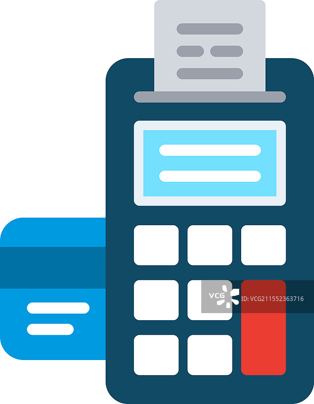 信用卡机扁平图标设计图片素材