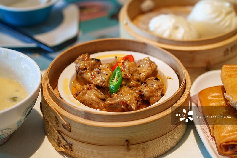 粤式点心豉椒排骨图片素材