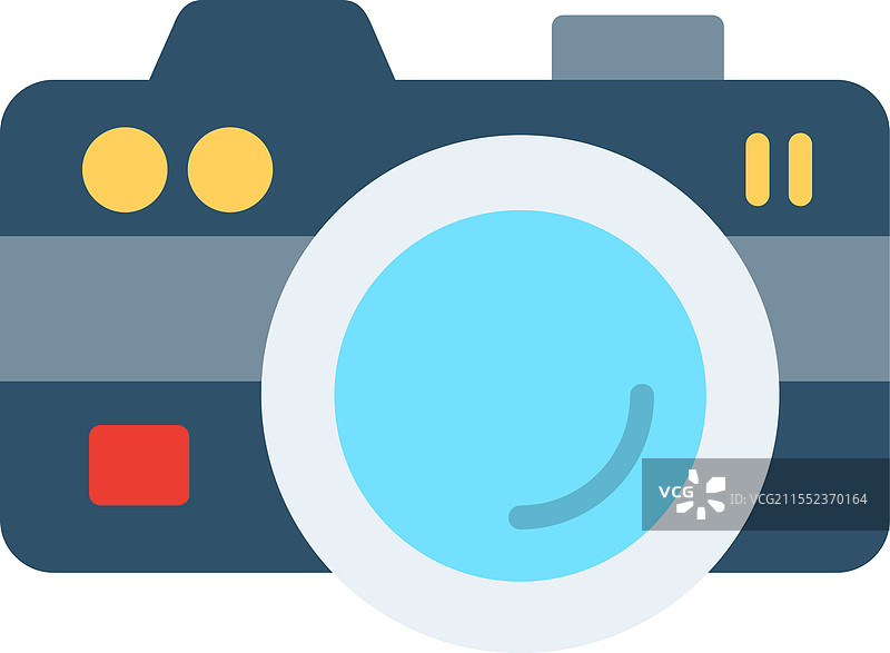 相机扁平图标设计图片素材