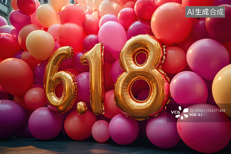 【AI数字艺术】618购物节宣传背景图图片素材