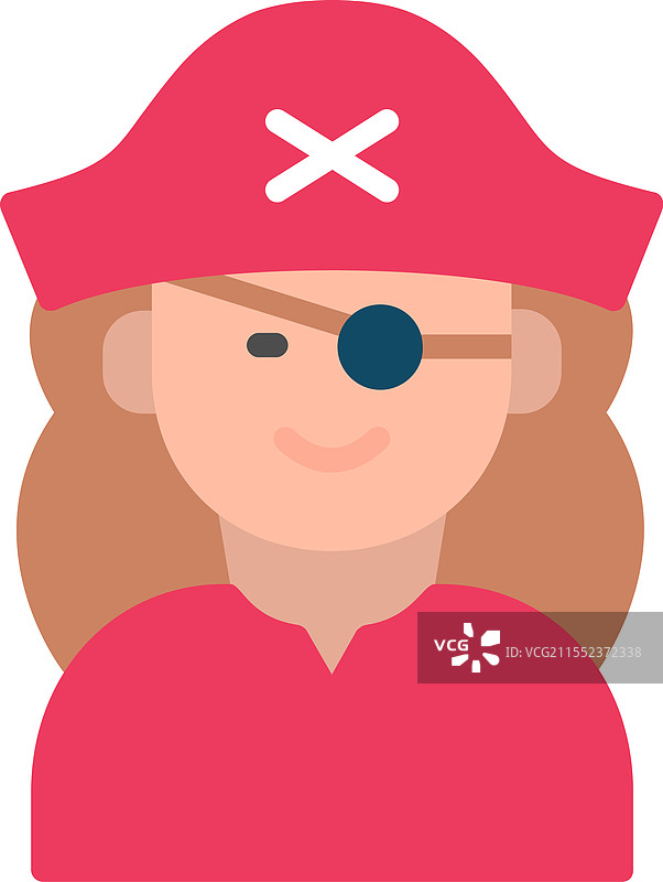 海盗扁平图标设计图片素材