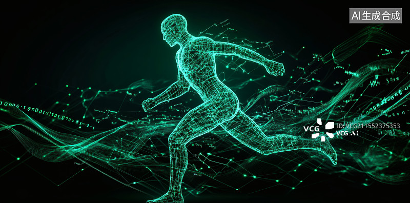 【AI数字艺术】数字运动艺术图片素材