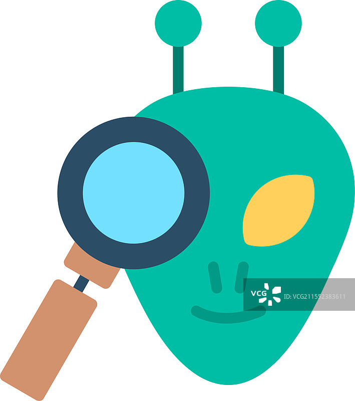 外星人扁平图标设计图片素材