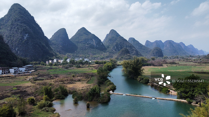 广西壮族自治区 桂林市 阳朔县 遇龙河图片素材