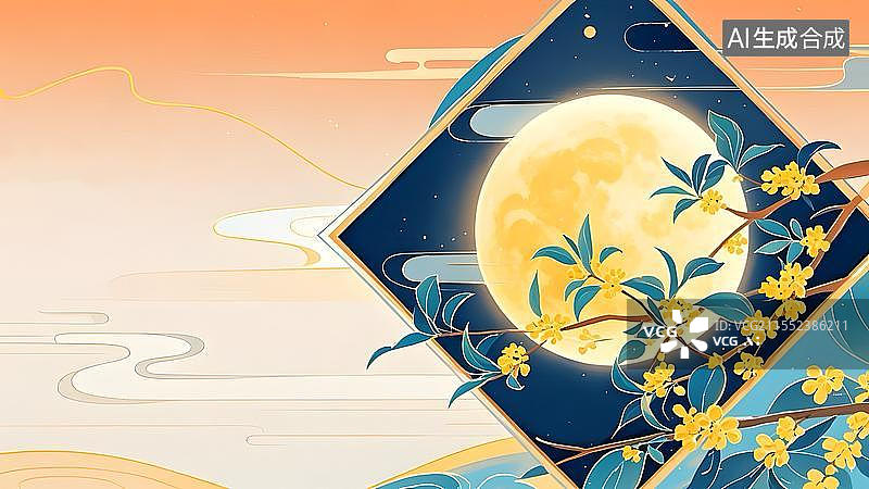 【AI数字艺术】2D卡通背景居右图片素材