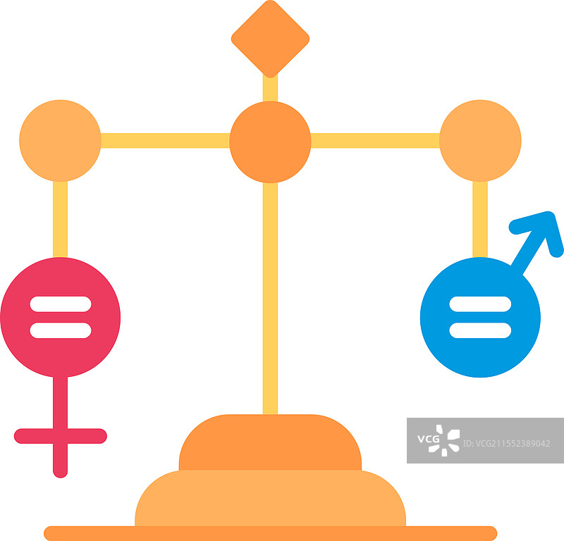 性别平等扁平图标设计图片素材