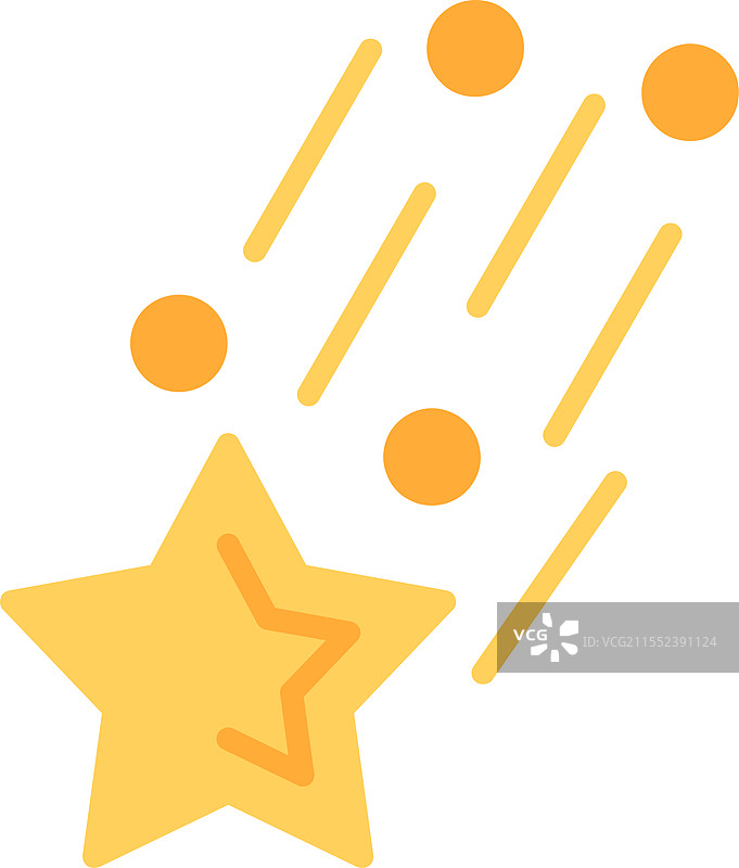 流星扁平图标设计图片素材