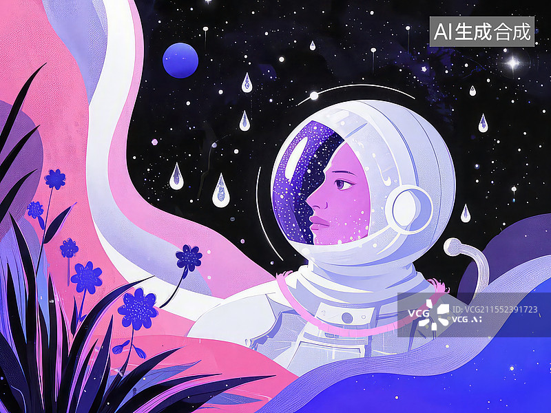 【AI数字艺术】表皮宇宙星尘屏障扁平插画人体器官皮肤光纤星体图片素材