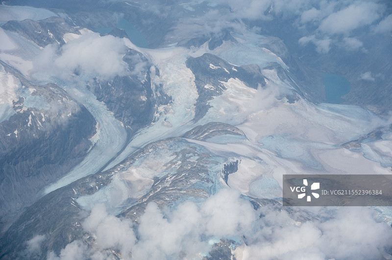 飞机航拍挪威冰川图片素材
