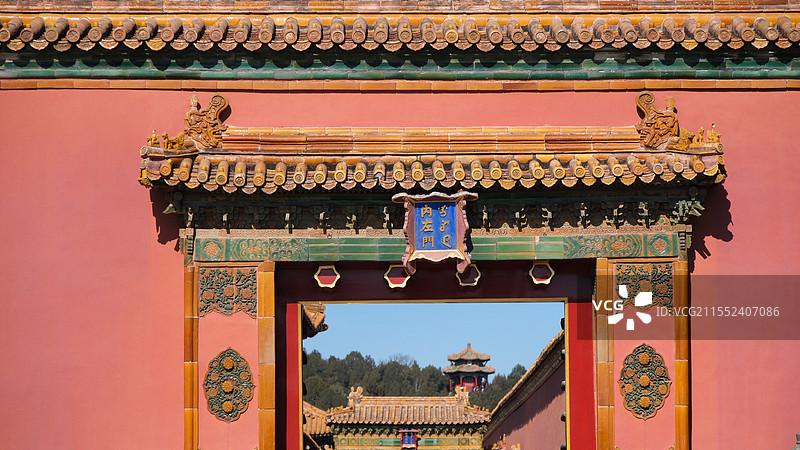 故宫内左门三景图片素材