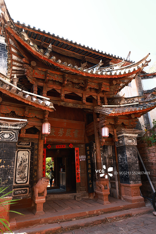 云南古建筑武家大院图片素材