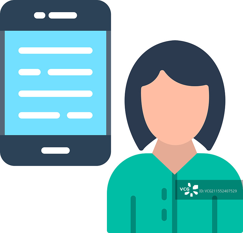 手机扁平图标设计图片素材