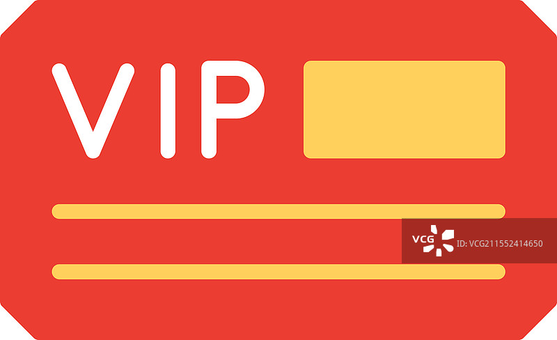 VIP卡平面图标设计图片素材
