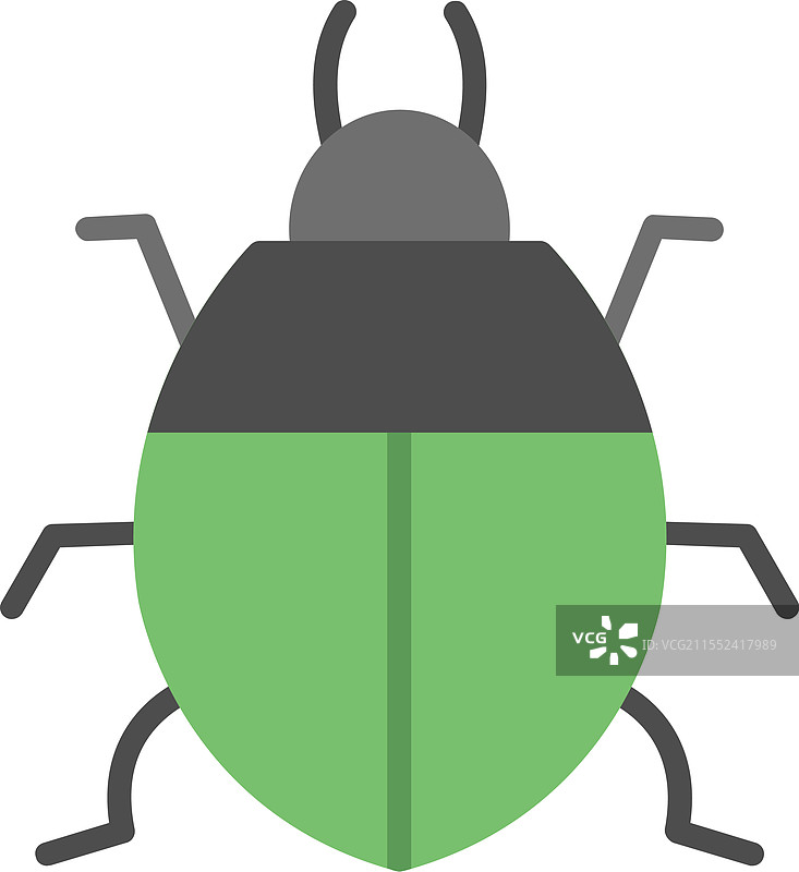 甲虫扁平图标设计图片素材