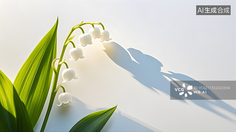 【AI数字艺术】铃兰花影图片素材